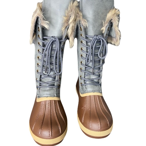 Women’s Trends Up blizzard-2 Grey Lace up waterproof boots size 6.5 (A613) - Picture 3 of 8